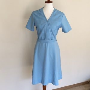 Vintage 60/70's day dress robin egg blue